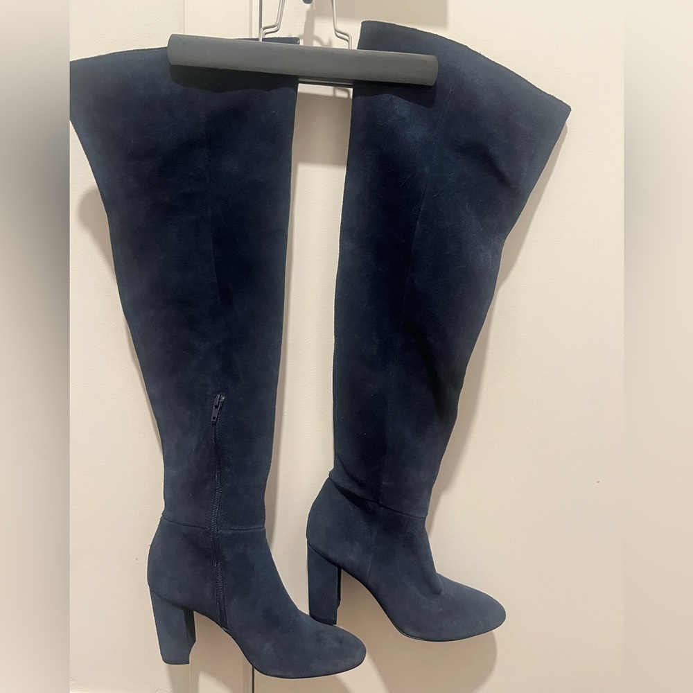 Charles by Charles David over the Knee Suede Boots in Navy Size 6